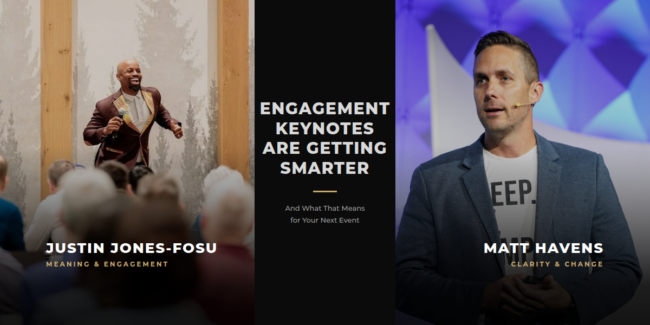 Engagement keynote speakers Justin Jones-Fosu and Matt Havens
